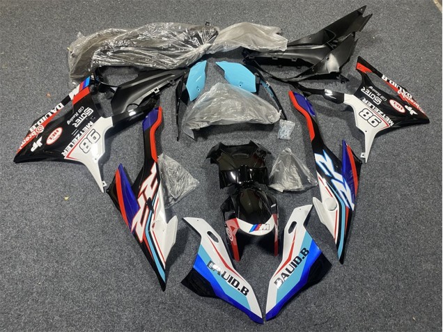 BMW S1000RR Motorrad Verkleidung 2019-2022 - Blau Weiss Rot 98