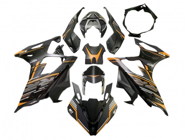 BMW S1000RR Motorrad Verkleidung 2019-2022 - Matt Orange Schwarz