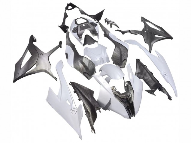 BMW S1000RR Motorrad Verkleidung 2019-2022 - Grau Schwarz Carbonfaser