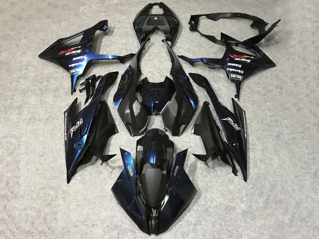 BMW S1000RR Motorrad Verkleidung 2019-2022 - Schwarz Dunkel blau