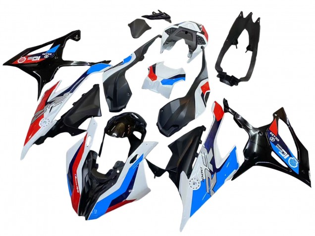 BMW S1000RR Motorrad Verkleidung 2019-2022 - Schwarz Rot Flamme