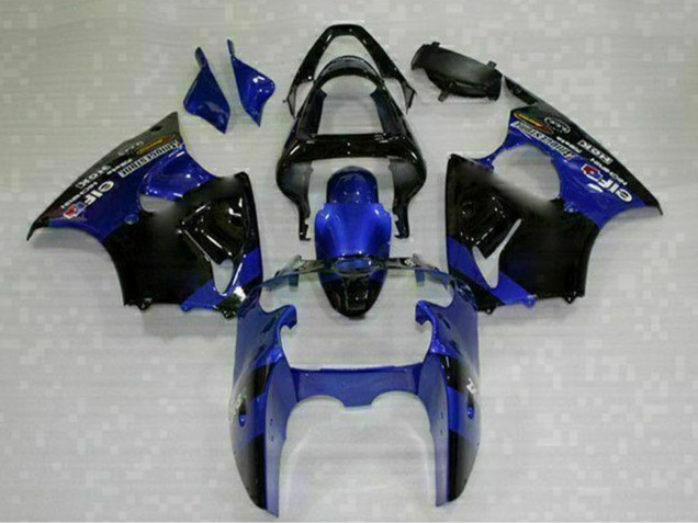 Blau Glänzendes Schwarz Elf Bridgestone 2000-2002 Kawasaki ZX6R Motorrad Verkleidung