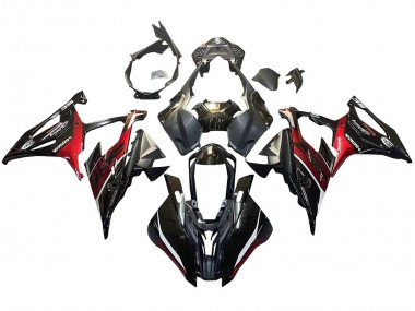 BMW S1000RR Motorrad Verkleidung 2019-2022 - Schwarz Dunkel rot