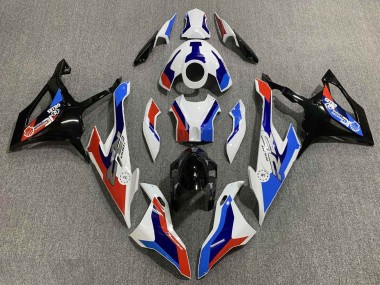 BMW S1000RR Motorrad Verkleidung 2019-2022 - Weiss Blau Rot