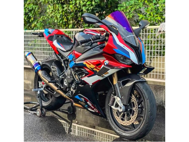 BMW S1000RR Motorrad Verkleidung 2019-2022 - Weiss Blau Rot Schwarz