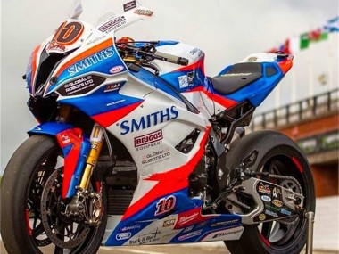 BMW S1000RR Motorrad Verkleidung 2019-2022 - Weiss Blau Rot Smiths