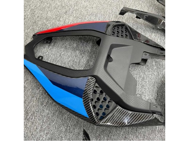BMW S1000RR Motorrad Verkleidung 2019-2022 - Schwarz Blau Rot Carbonfaser