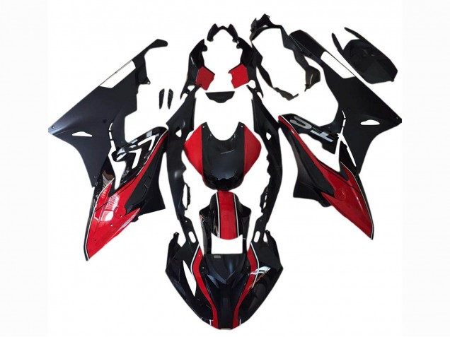 BMW S1000RR Motorrad Verkleidung 2017-2018 - Rot Matt Schwarz