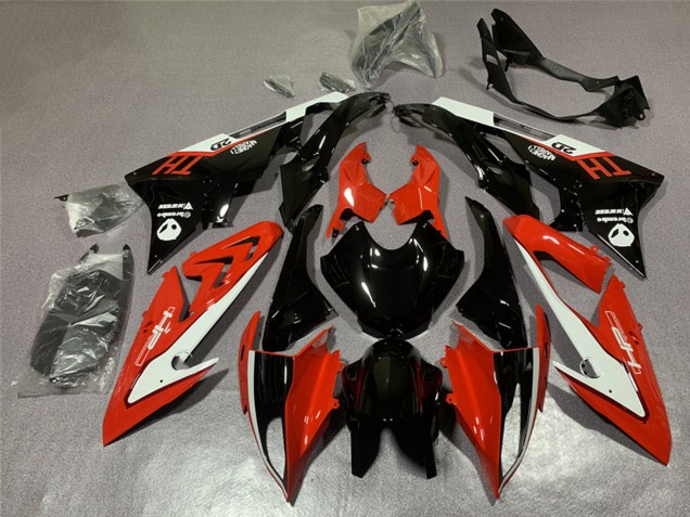 BMW S1000RR Motorrad Verkleidung 2017-2018 - Weiss Rot Glanzendes Schwarz