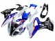 BMW S1000RR Motorrad Verkleidung 2017-2018 - Weiss Blau Rot Glanzendes Schwarz