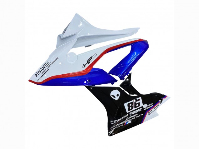 BMW S1000RR Motorrad Verkleidung 2017-2018 - Weiss Blau Rot Glanzendes Schwarz
