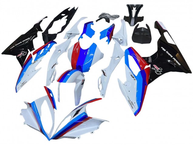 BMW S1000RR Motorrad Verkleidung Kit 2015-2016 - Weiss Rot Blau Glanzendes Schwarz
