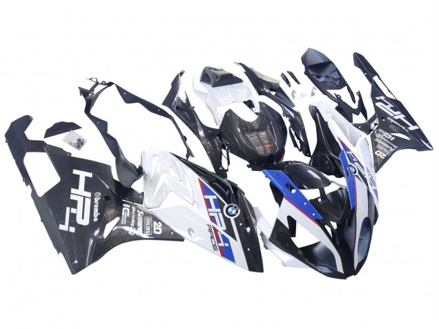 BMW S1000RR Motorrad Verkleidung 2015-2016 - Weiss Blau Schwarz Carbonfaser