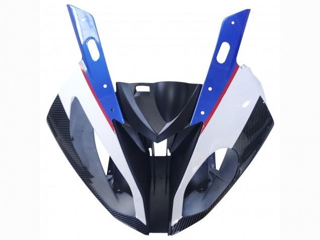 BMW S1000RR Motorrad Verkleidung 2015-2016 - Weiss Blau Schwarz Carbonfaser