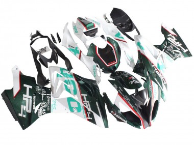 BMW S1000RR Motorrad Verkleidung 2015-2016 - Weiss Grun Schwarz