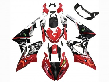 BMW S1000RR Motorrad Verkleidung 2015-2016 - Silber Rot Schwarz Grun Monster Isle of Man