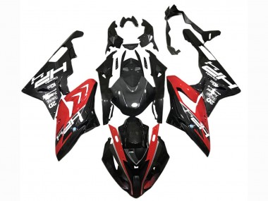 BMW S1000RR Motorrad Verkleidung 2015-2016 - Rot Schwarz Carbonfaser
