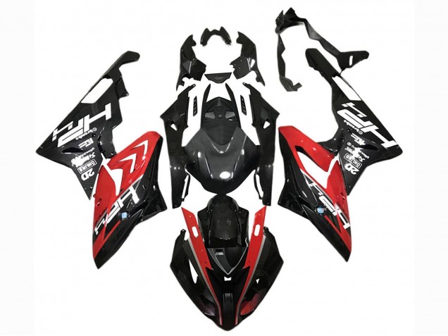 BMW S1000RR Motorrad Verkleidung 2015-2016 - Rot Schwarz Carbonfaser