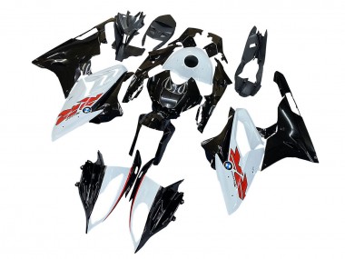 BMW S1000RR Motorrad Verkleidung 2015-2016 - Weiss Schwarz Carbonfaser