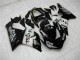 Glänzendes Schwarz Weiß West 2005-2006 Kawasaki ZX6R Motorrad Verkleidung