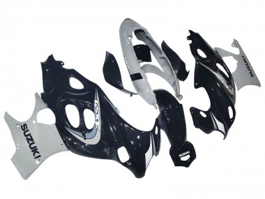 Suzuki GSX600F/GSX750F Motorrad Verkleidung 2004-2006 - Glanzendes Schwarz Grau