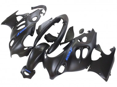 Suzuki GSX600F/GSX750F Motorrad Verkleidung 2004-2006 - Matt Schwarz mit Blau Logo