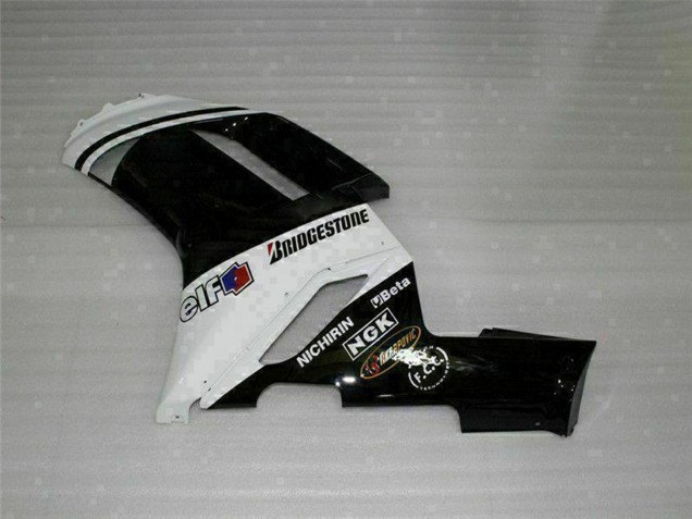 Schwarz Weiß 2007-2008 Kawasaki ZX6R Motorrad Verkleidung