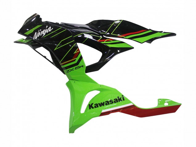 Kawasaki ZX6R Motorrad Verkleidung 2023-2025 - Grun Schwarz