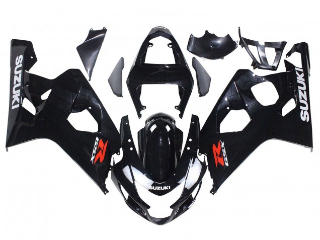 Suzuki GSXR 600 / GSXR 750 Motorrad Verkleidung 2004-2005 - Glanzendes Schwarz