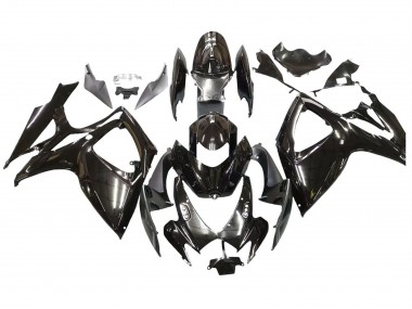 Suzuki GSXR 600 / GSXR 750 Motorrad Verkleidung 2006-2007 - Glanzendes Schwarz