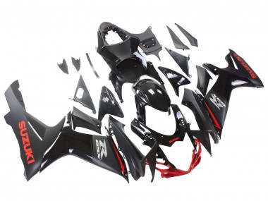 Suzuki GSXR 600 / GSXR 750 Motorrad Verkleidung 2011-2024 - Schwarz Grau Rot Linie