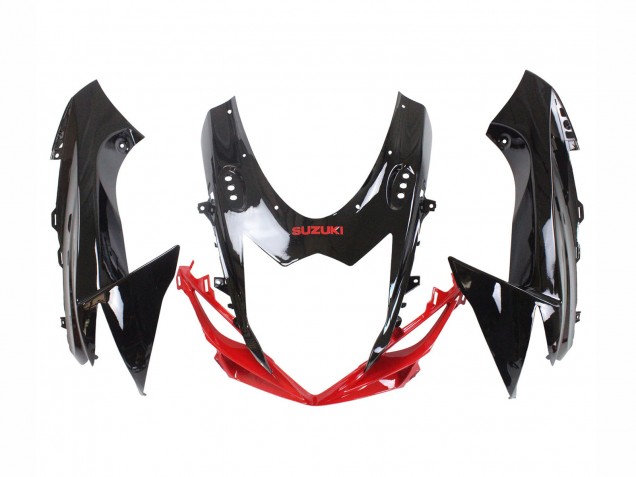 Suzuki GSXR 600 / GSXR 750 Motorrad Verkleidung Kit 2011-2024 - Rot Glanzendes Schwarz