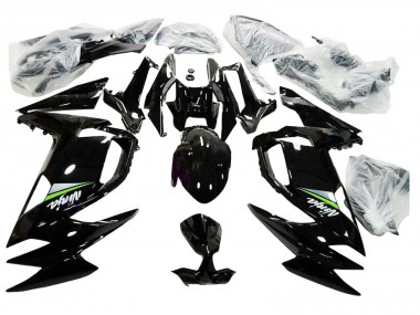 Kawasaki Ninja 650 EX650 Motorrad Verkleidung 2020-2024 - Glanzendes Schwarz Grun