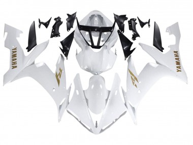 Yamaha YZF 1000 R1 Motorrad Verkleidung 2004-2006 - Weiss Gold Aufkleber