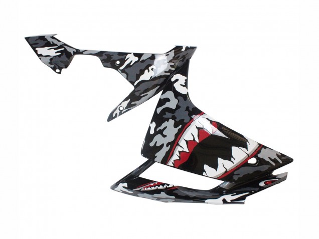 Yamaha YZF 1000 R1 Motorrad Verkleidung 2007-2008 - Grau Weiss Camouflage Hai