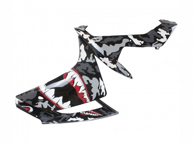 Yamaha YZF 1000 R1 Motorrad Verkleidung 2007-2008 - Grau Weiss Camouflage Hai