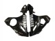Yamaha YZF R6 Motorrad Verkleidung 2003-2004 - Glanzendes Schwarz Weiss Aufkleber