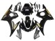 Yamaha YZF R6S Motorrad Verkleidung 2006-2009 - Glanzendes Schwarz Gold Aufkleber