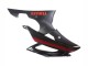 Yamaha YZF 600 R6 Motorrad Verkleidung 2008-2016 - Glanzendes Schwarz Matt Schwarz Rot Streifen