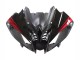 Yamaha YZF 600 R6 Motorrad Verkleidung 2008-2016 - Glanzendes Schwarz Matt Schwarz Rot Streifen