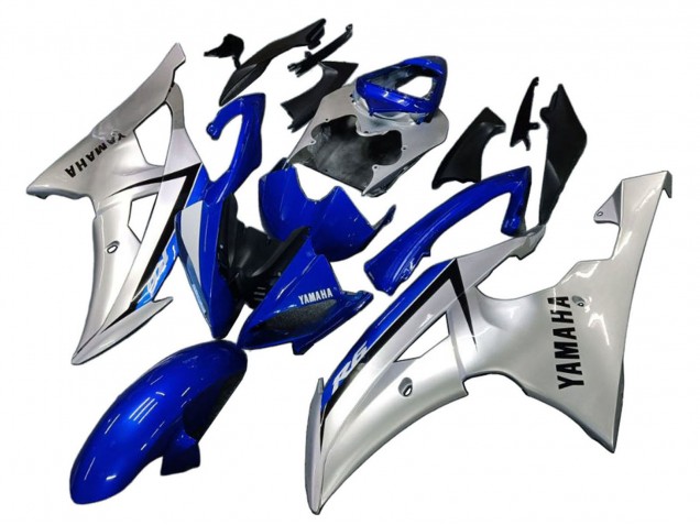 Yamaha YZF 600 R6 Motorrad Verkleidung 2008-2016 - Silber Blau