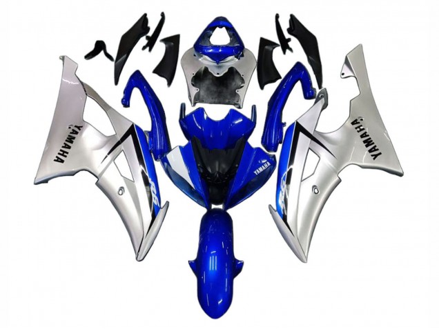 Yamaha YZF 600 R6 Motorrad Verkleidung 2008-2016 - Silber Blau