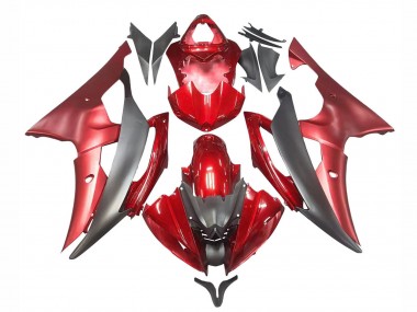 Yamaha YZF 600 R6 Motorrad Verkleidung 2008-2016 - Rot Grau