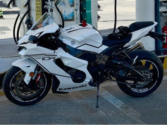 Kawasaki ZX10R Motorrad Verkleidung 2021-2025 - Weiss Schwarz