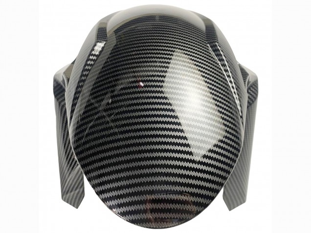 Kawasaki ZX6R Motorrad Verkleidung 2019-2022 - Weiss Schwarz Carbonfaser
