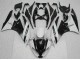 Glänzendes Schwarz Weiß 2009-2012 Kawasaki ZX6R Motorrad Verkleidung