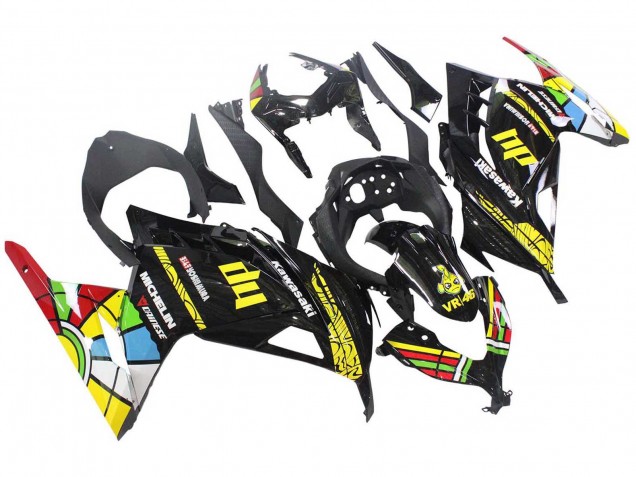 Kawasaki EX300 Motorrad Verkleidung 2013-2024 - Glanzendes Schwarz Gelb Rot Grun Blau Weiss