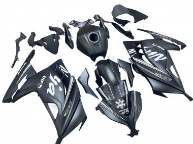 Kawasaki EX300 Motorrad Verkleidung 2013-2024 - Matt Schwarz Weiss Elf Schnee