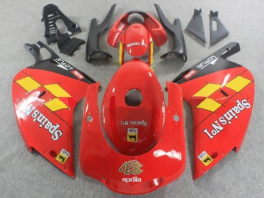 Aprilia RS125 Motorrad Verkleidung 2000-2005 - Rot Gelb Schwarz Spains No1