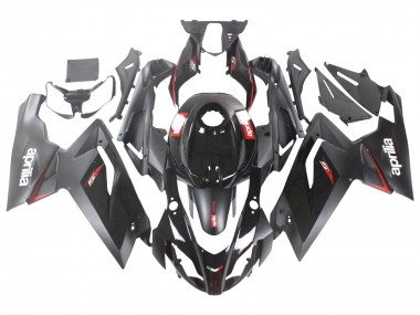 Aprilia RS125 Motorrad Verkleidung 2006-2011 - Glanzendes Schwarz Rot Weiss Aufkleber